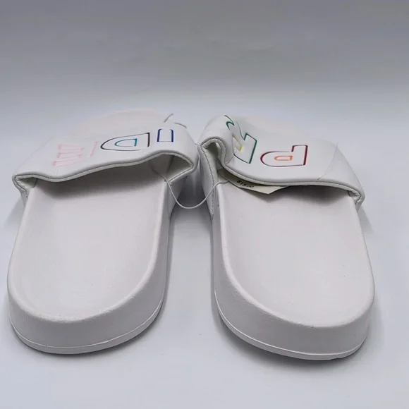 NWT Pride Slip-On Comfort White Sandals - Size L - Picture 6 of 11
